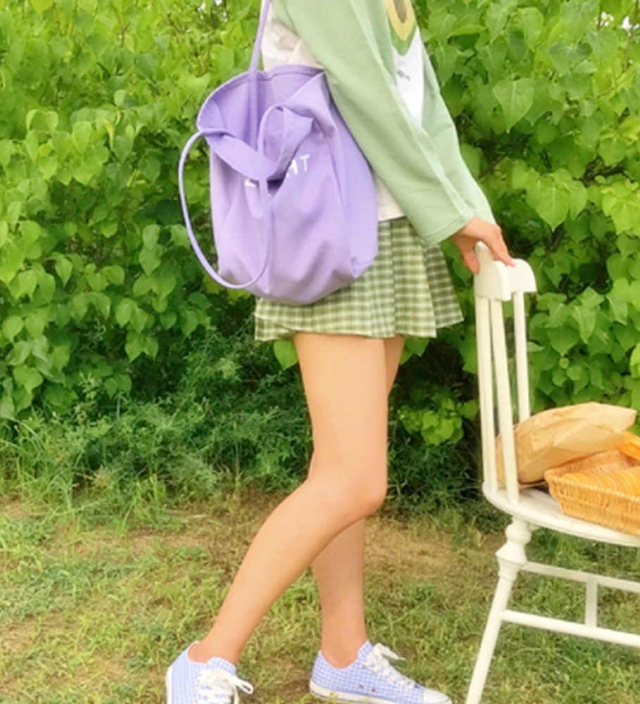 박대표마켓 데일리 에코백 예쁜 캔버스 보부상 천가방 6가지컬러 파스텔톤 - 상세 이미지 4