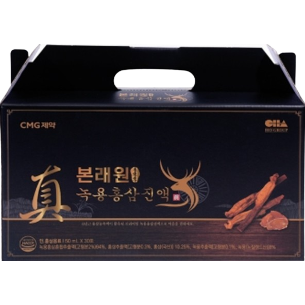 CMG제약 본래원 녹용 홍삼 진액 50ml 30포 뉴질랜드녹용 국내산 6년근홍삼 선물 - 상품 이미지