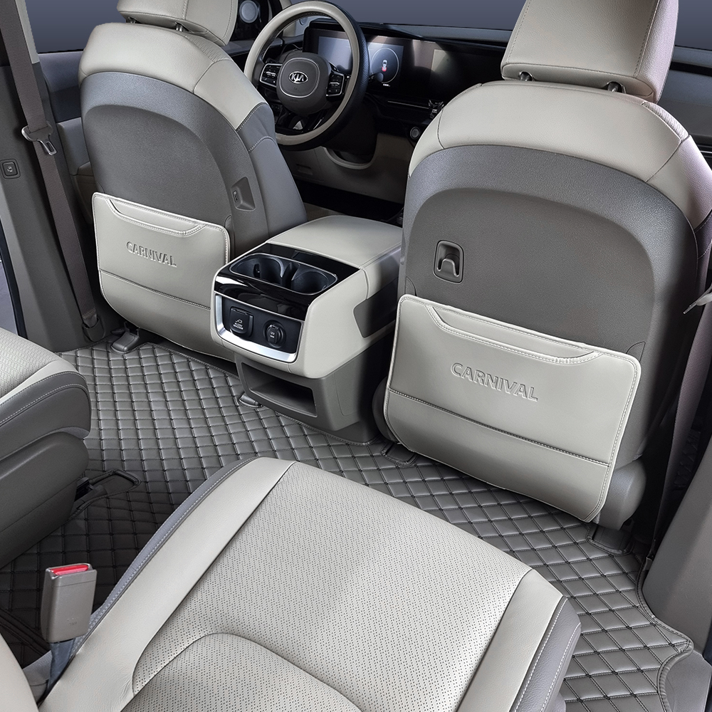 발차기 걱정 이제 끝 시트백을 보호하는 ka4 4세대 카니발 시트커버 1열 킥매트