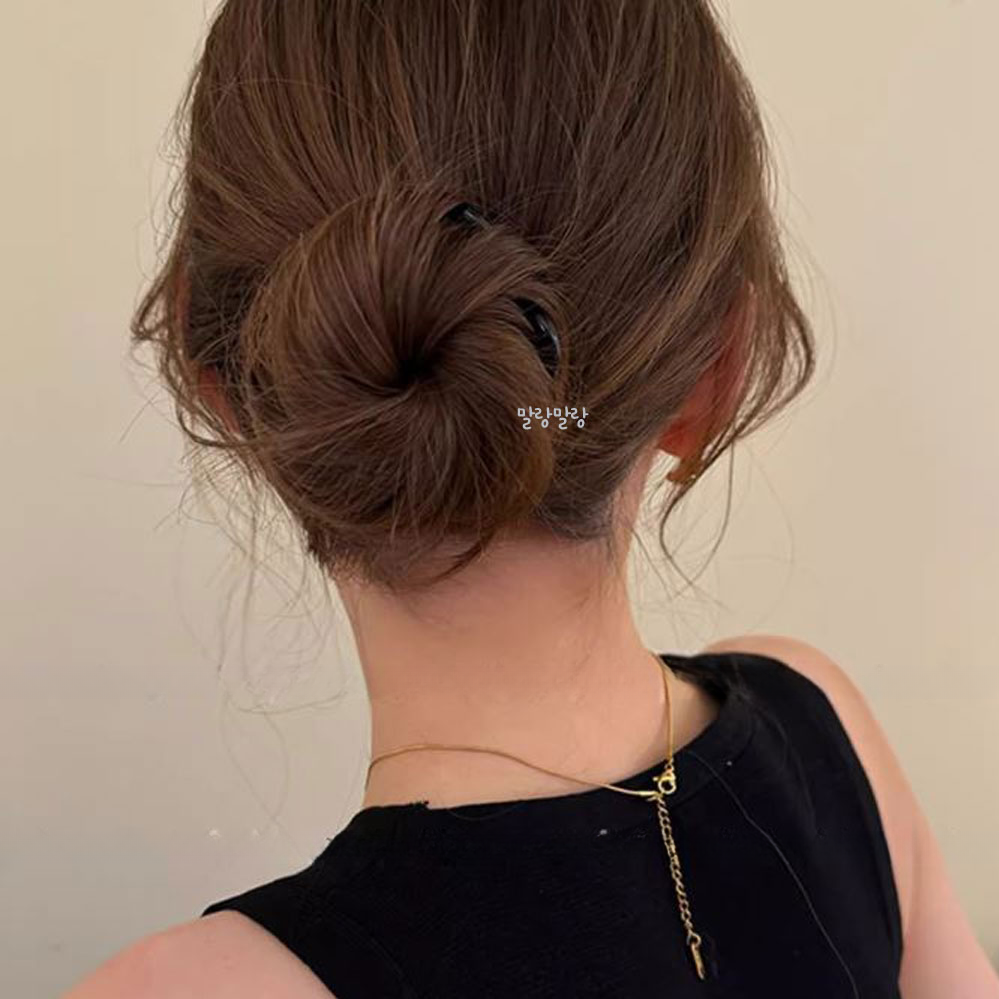 U자핀 U자비녀 심플한 올림머리핀 머리장식 뒤꽂이