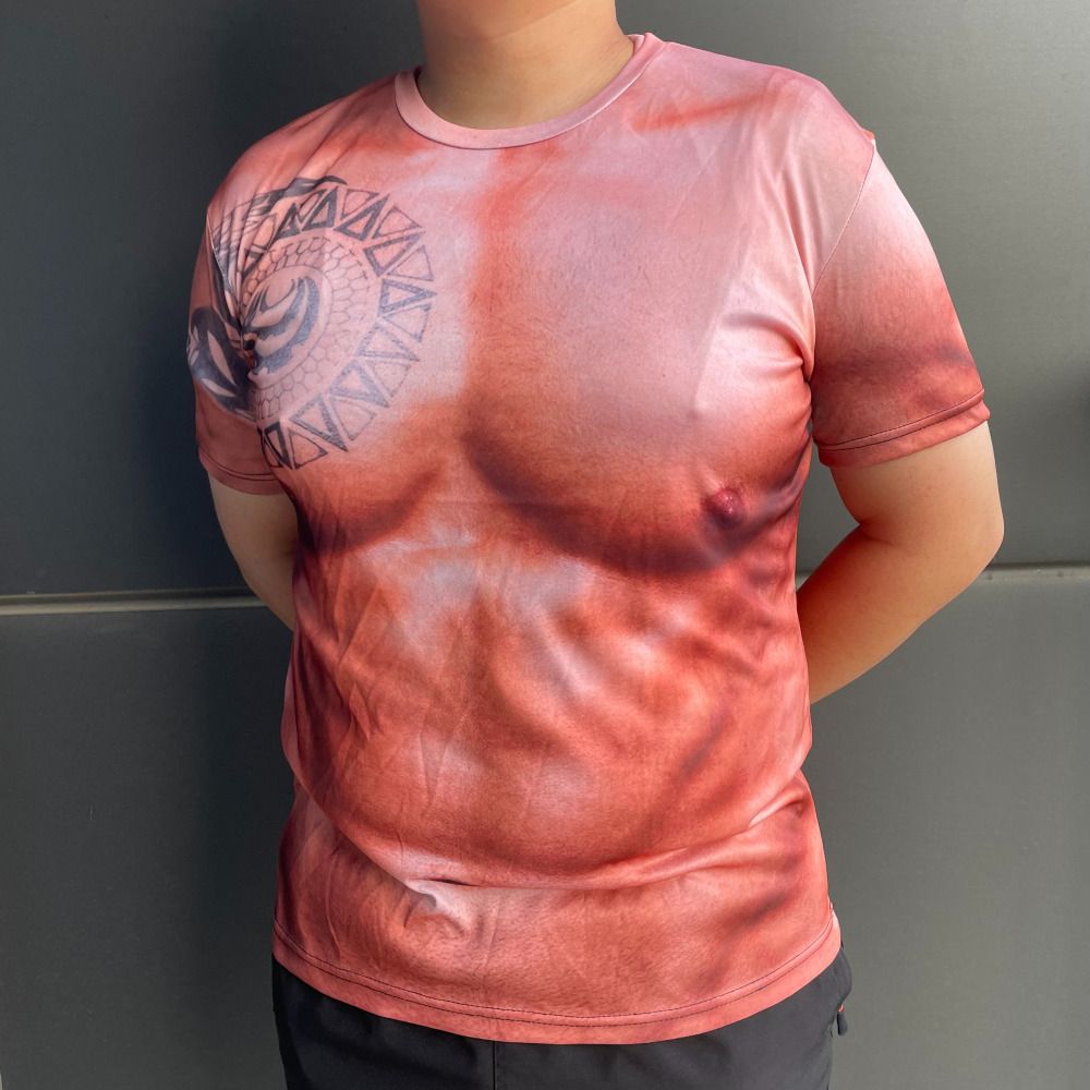 웃긴 근육 티셔츠 반팔 티 복근 몸짱 문신 재미있는 선물 쓸데없는 인싸템 - 상세 이미지 4
