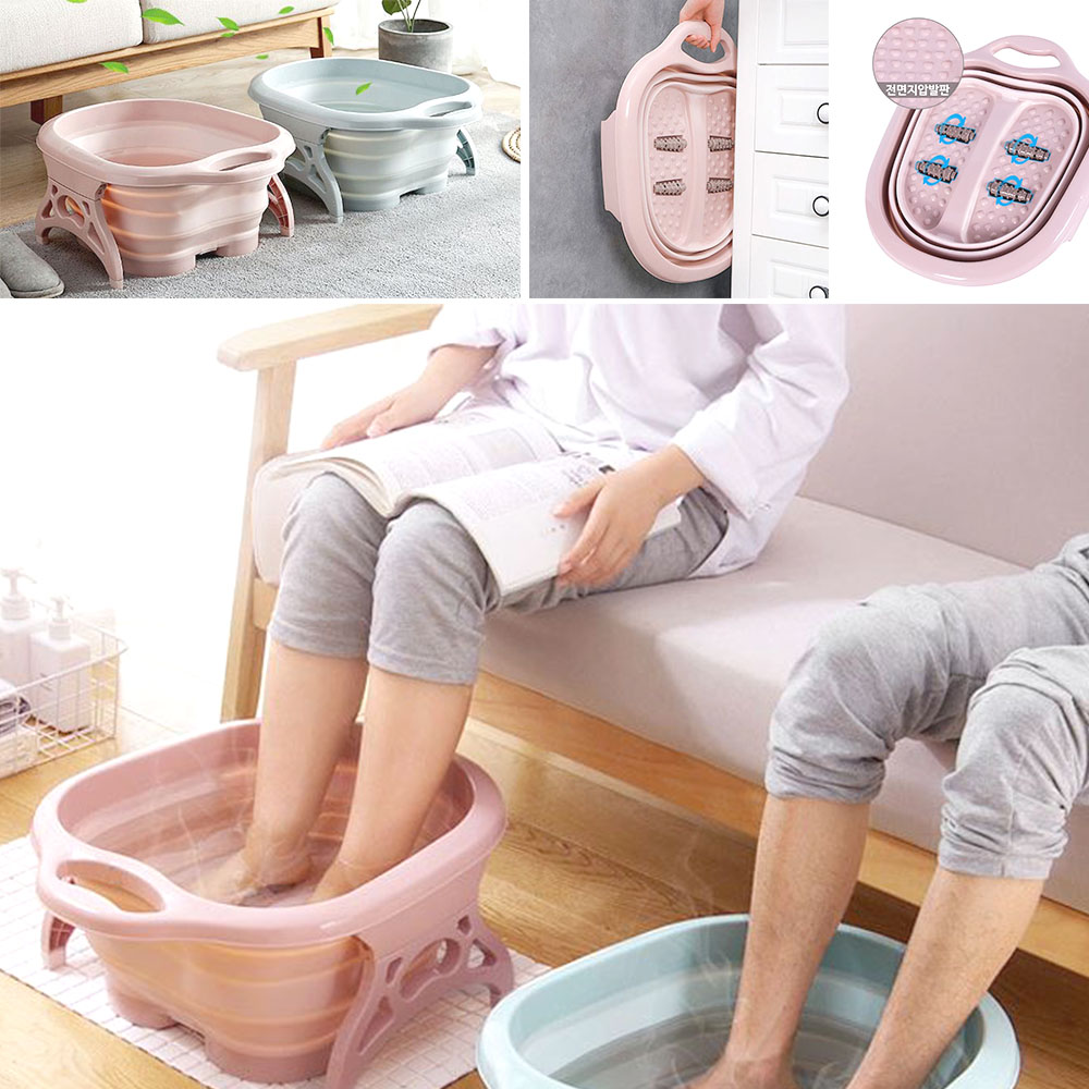 접이식 회전 족욕기 일상피로 간편보관 지압발판 마사지 족탕기