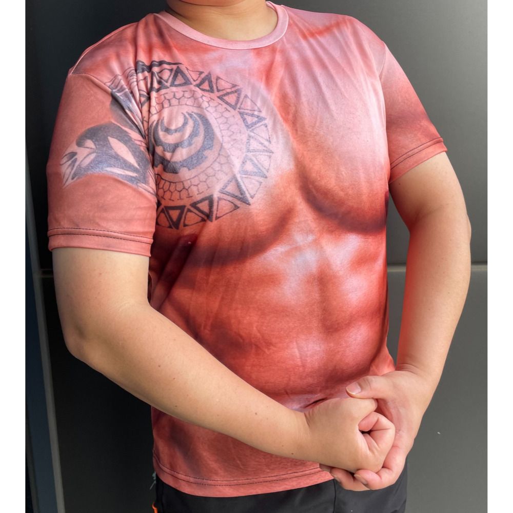 웃긴 근육 티셔츠 반팔 티 복근 몸짱 문신 재미있는 선물 쓸데없는 인싸템 - 상세 이미지 3