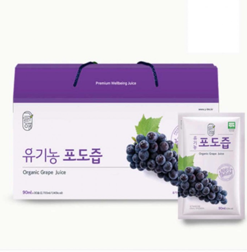 그린애 포도즙 유기농 90ml 30팩 포도과즙 100% - 상품 이미지