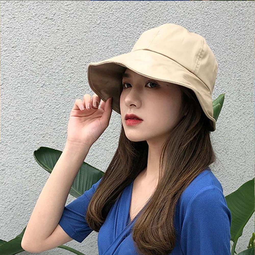 여성버킷햇 벙거지 휴양지 서핑 여름 챙 넓은 모자 나일론 보넷 - 상세 이미지 4