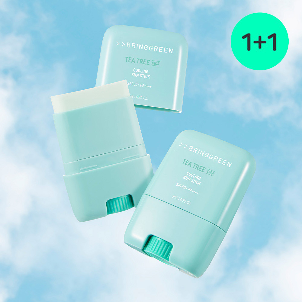 브링그린 티트리 시카 쿨링 선스틱 20g 1+1 / SPF50+ PA++++