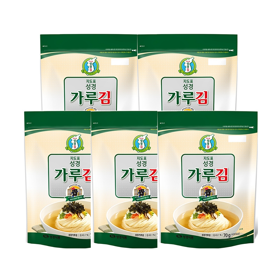 [성경김본사] 재래 김가루(가루김) 70g, 5개