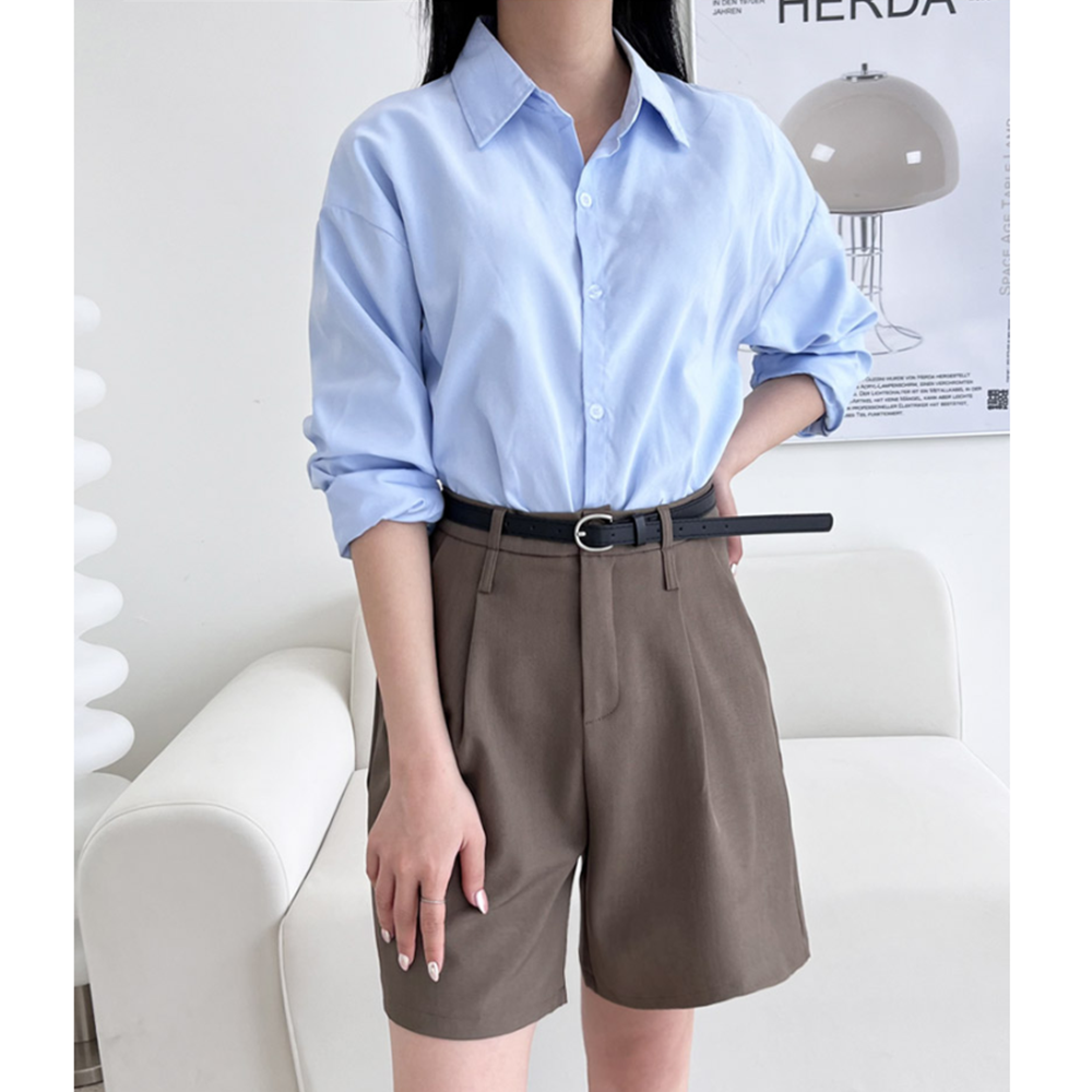 예식장옷차림 친구 결혼식 하객룩 복장 면접용 셔츠블라우스 - 상세 이미지 3