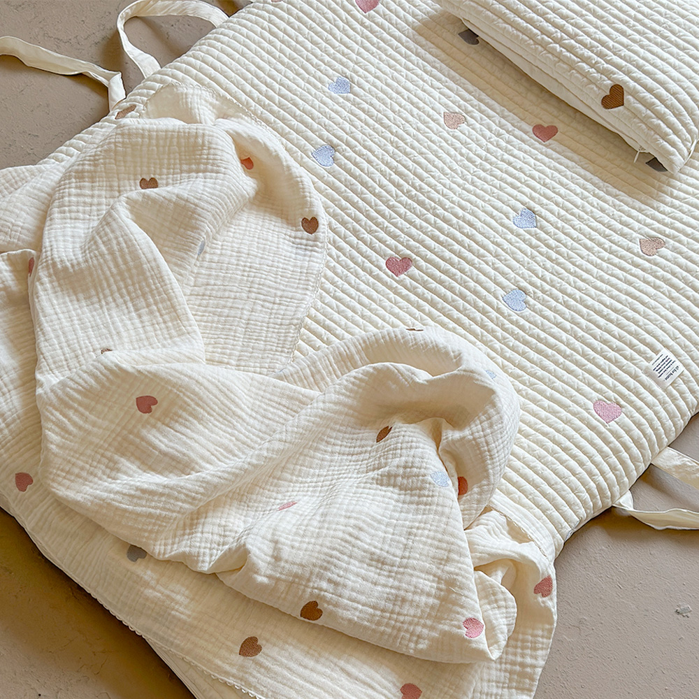 올포홈 자수 누빔 어린이집 낮잠이불 양면 분리형 낮잠 패드 등원준비물 러빗 아기