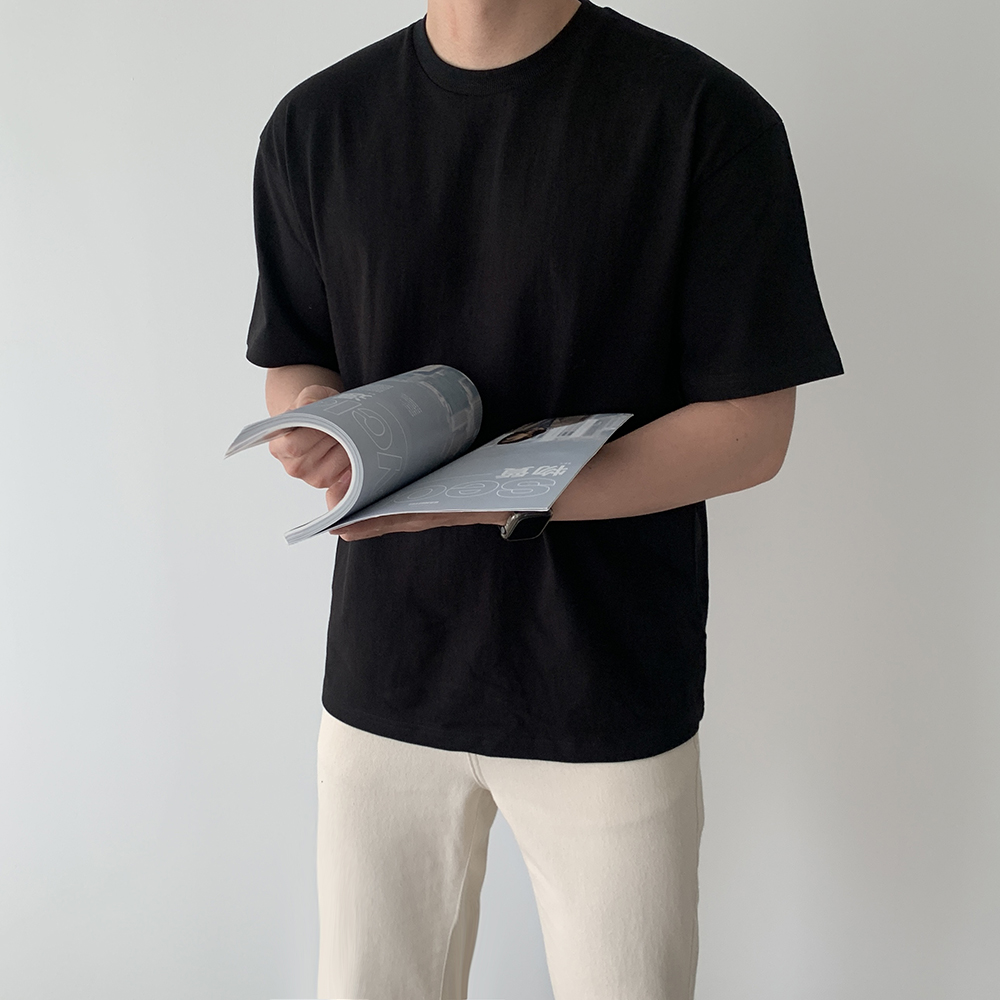 1+1 16수반팔티 짐웨어오버핏 안비치는흰티 남자흰색반팔티 헬창옷 오버핏짐웨어 - 상세 이미지 4