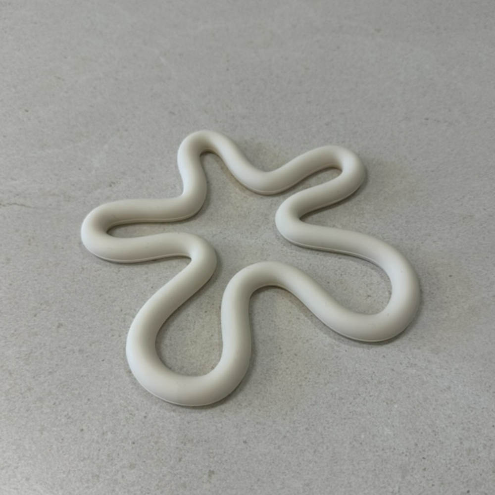 가래떡 화이트 냄비받침대 실리콘 주방 냄비 받침