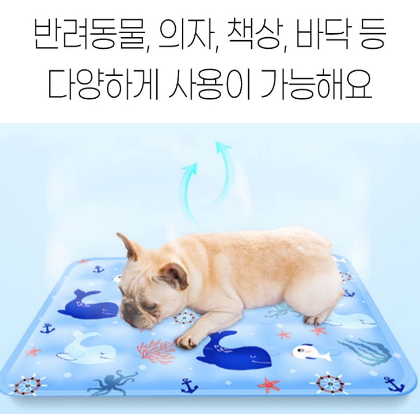 강아지 고양이 쿨매트 반려동물 냉감패드 여름 쿨링 젤리 방석 1+1 - 상세 이미지 5