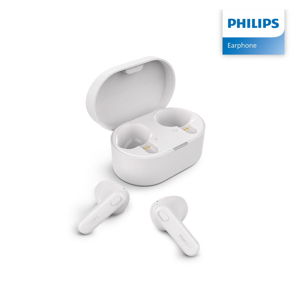 필립스 TAT1138 오픈형 IPX4방수 아이폰 갤럭시 블루투스이어폰 화이트 제품 이미지