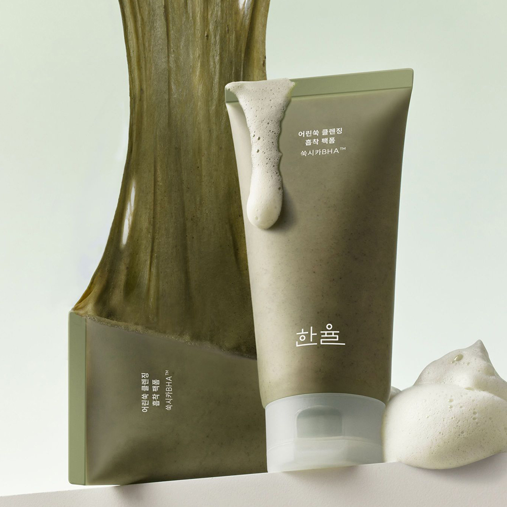 [본사직영] 한율 어린쑥 피지흡착 클렌징팩폼 120ml /비건 저자극 약알칼리 - 상세 이미지 4