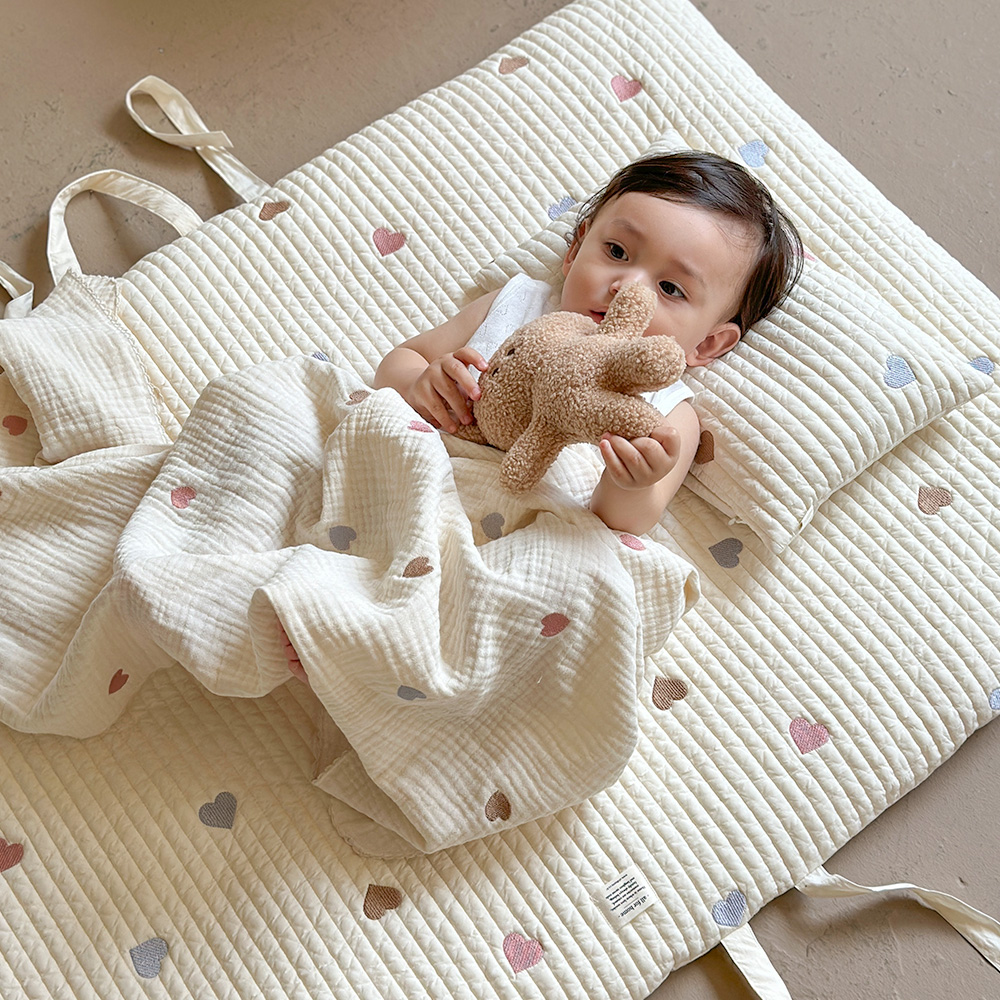 올포홈 자수 누빔 어린이집 낮잠이불 양면 분리형 낮잠 패드 등원준비물 러빗 아기