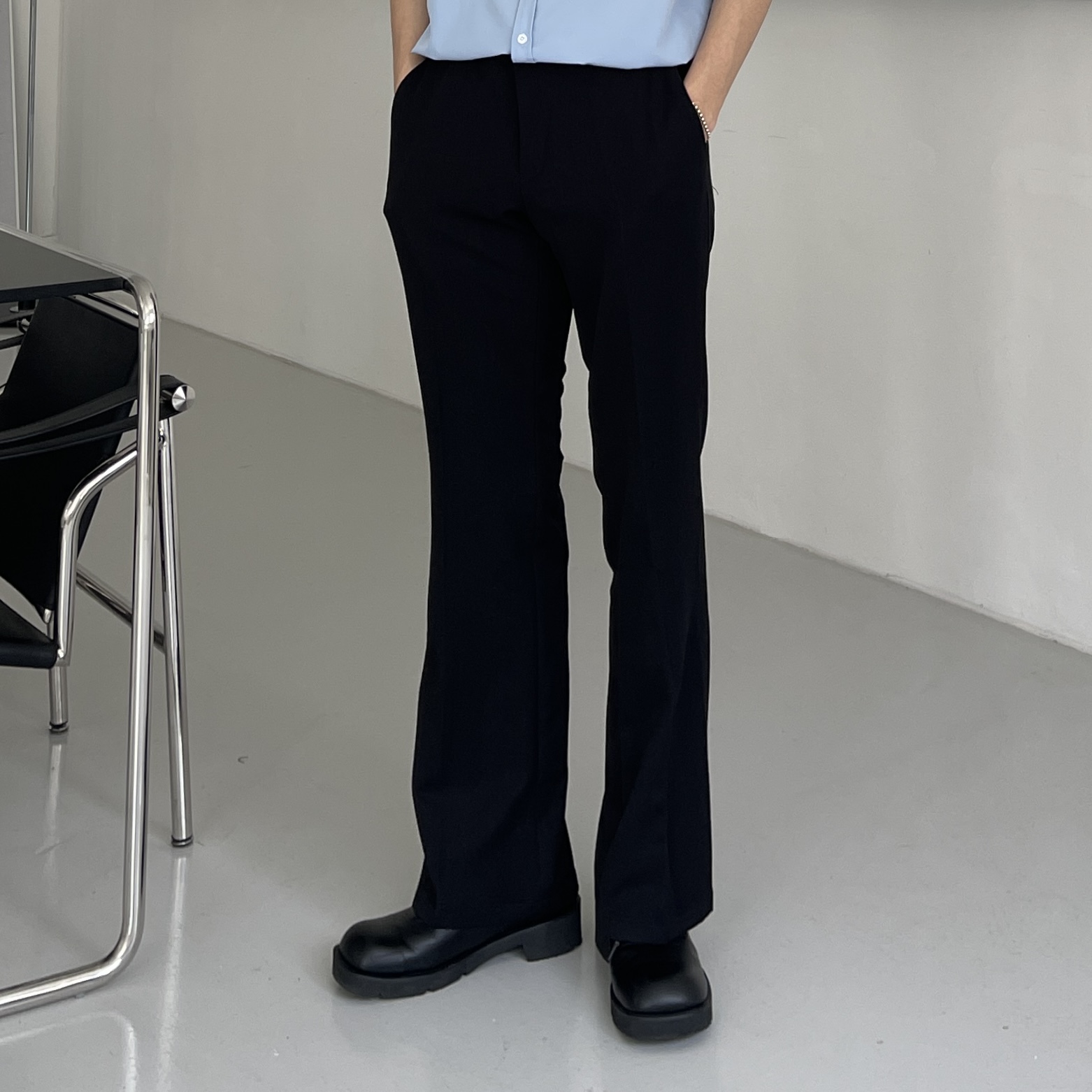남자부츠컷슬랙스 남자세미와이드슬랙스 이미지 8