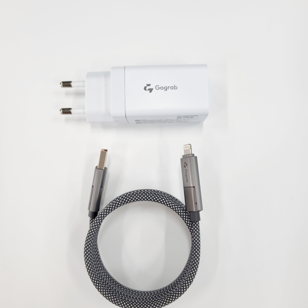 Gograb 65W 듀얼 4타입 마그네틱 고속충전 데이터 전송 케이블 갤럭시 애플 1.5M - 상세 이미지 5