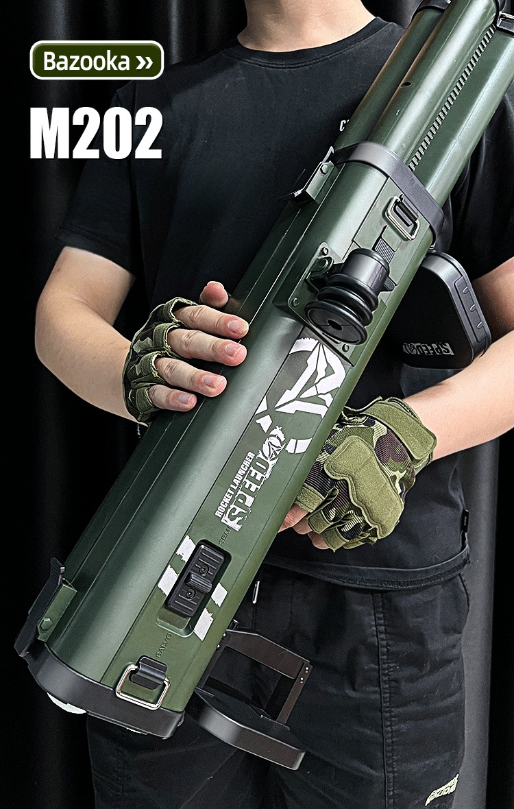 바주카포 로켓 발사기 서바이벌 키덜트 총 시뮬레이션 총알 소프트 박격포 너프건 M202 - 상세 이미지 2