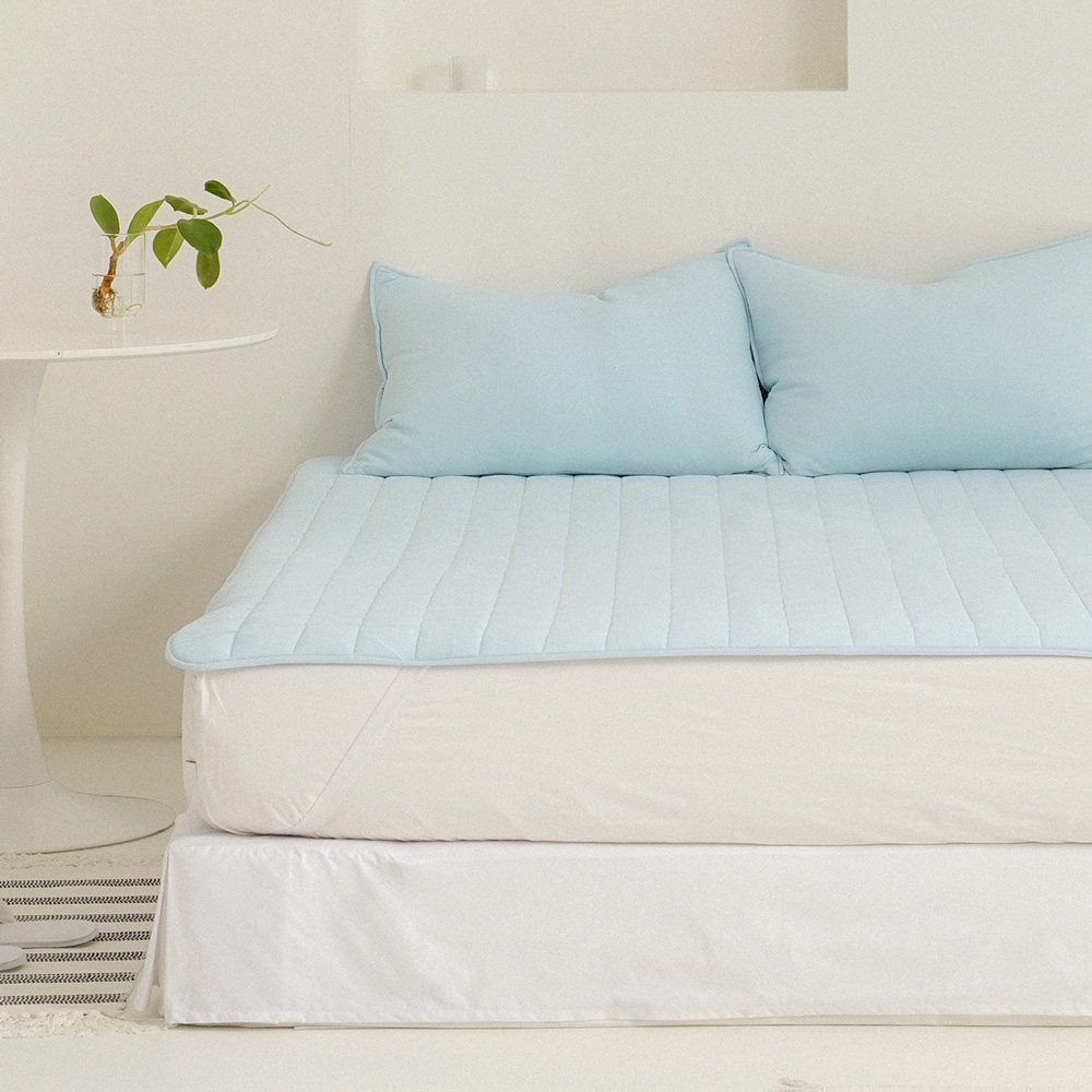 누비지오 아이스몽글 냉감 고정밴드 여름침대패드 SS