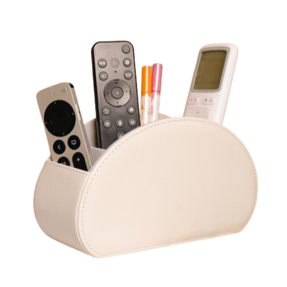 리모컨 정리함 가죽 다용도 수납함 보관함 인테리어 럭셔리 소품수납함 리모컨거치대 - 상세 이미지 3