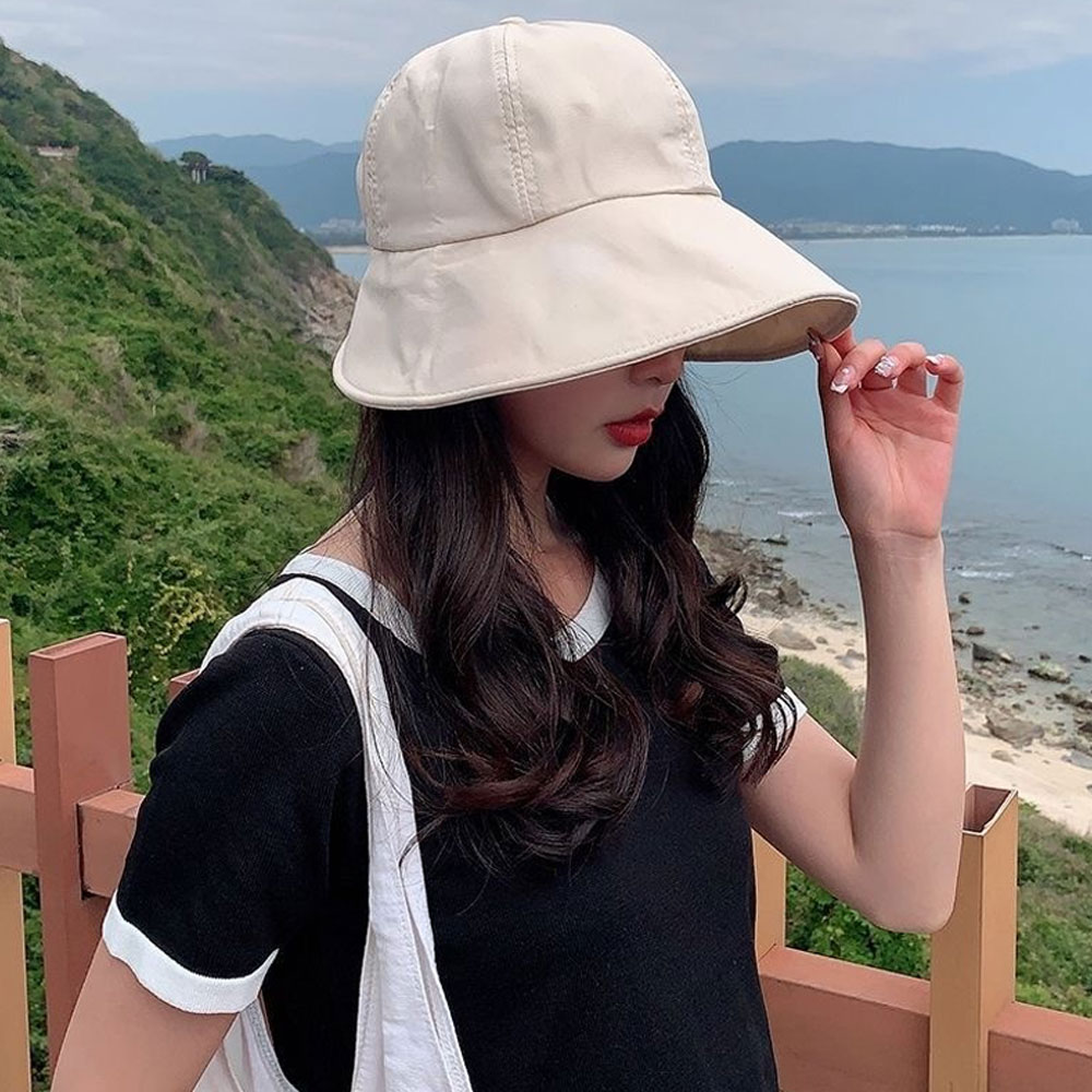 여성버킷햇 벙거지 휴양지 서핑 여름 챙 넓은 모자 나일론 보넷 이미지 6