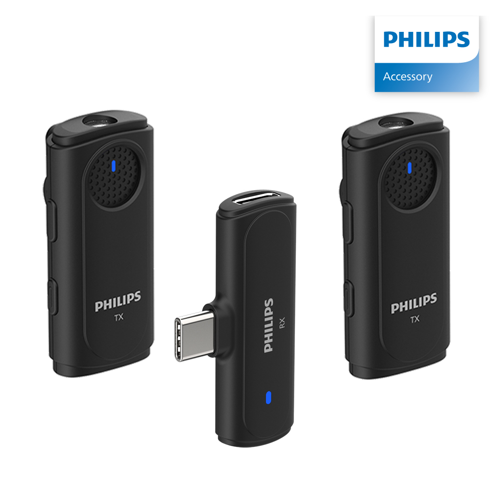 필립스 무선 핀마이크 스마트폰 방송용 유튜브 강의용 C타입 DLM3542