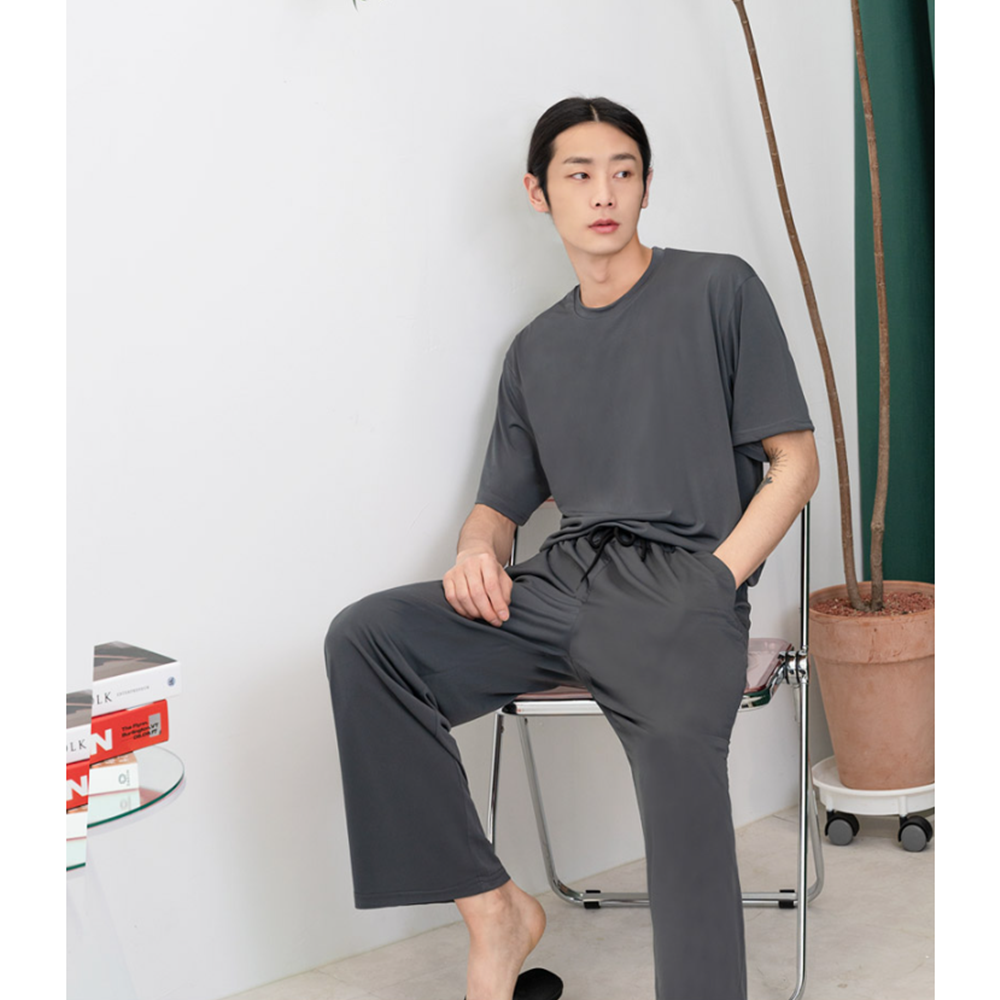 성인실내복 남성 여름 냉감 냉장고 잠옷 라운지웨어 홈웨어세트 - 상세 이미지 4