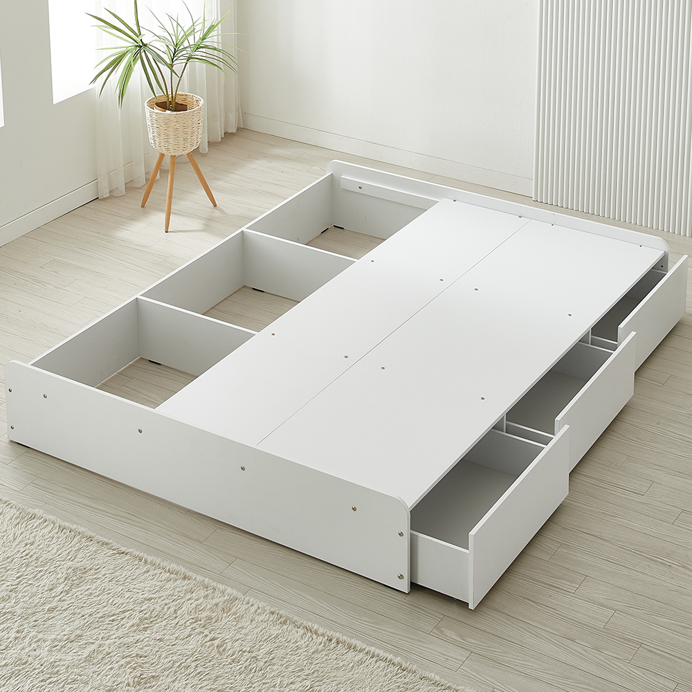 저상형 수납침대 프레임 수납형 평상형 깔판 무헤드 받침대 싱글