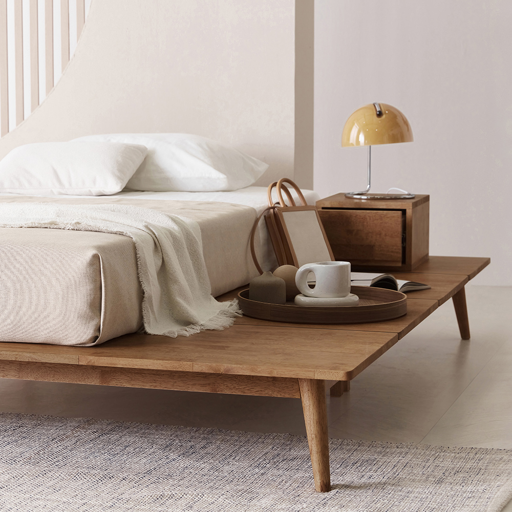 슬립퍼 디어 평상형 원목 헤드없는 무헤드 침대 침대프레임 침대파운데이션 S/SS