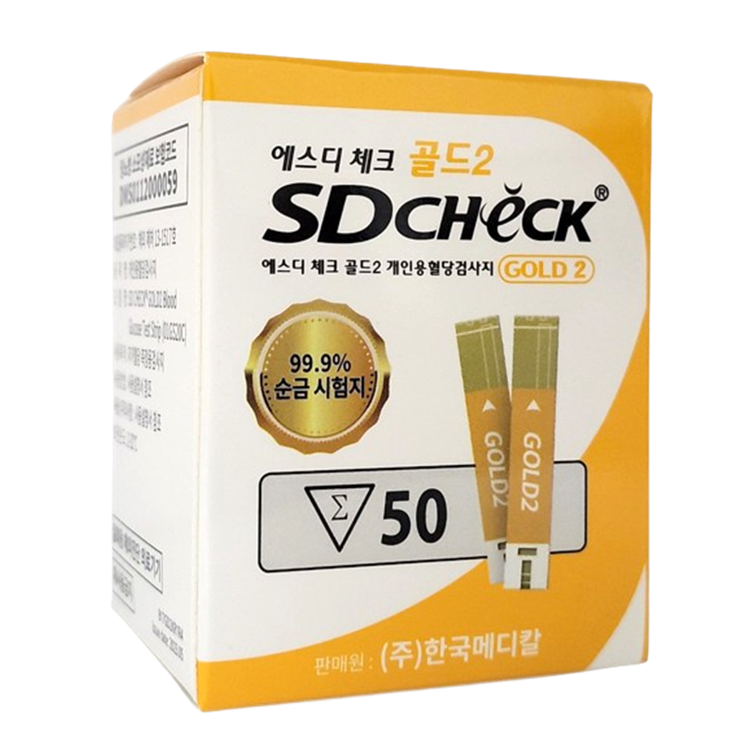 SD체크골드2 혈당시험지 검사지 스트립 100매 혈당측정검사지