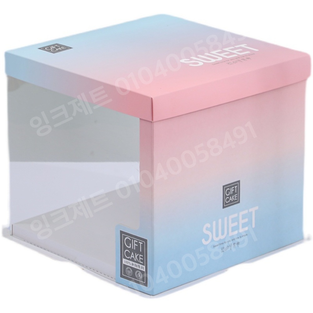 선물 상자 선물용 화이트 생일 포장지 답례품 케익 - 상세 이미지 5