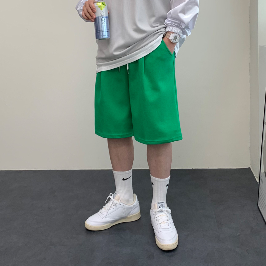 남자버뮤다팬츠 남자와이드반바지 원턱 6부반바지 이미지 7