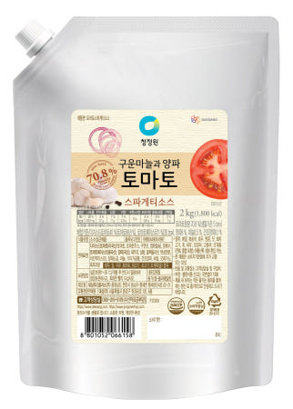 대상 청정원 구운마늘과 양파 토마토 스파게티소스 2kg 1box (5입)