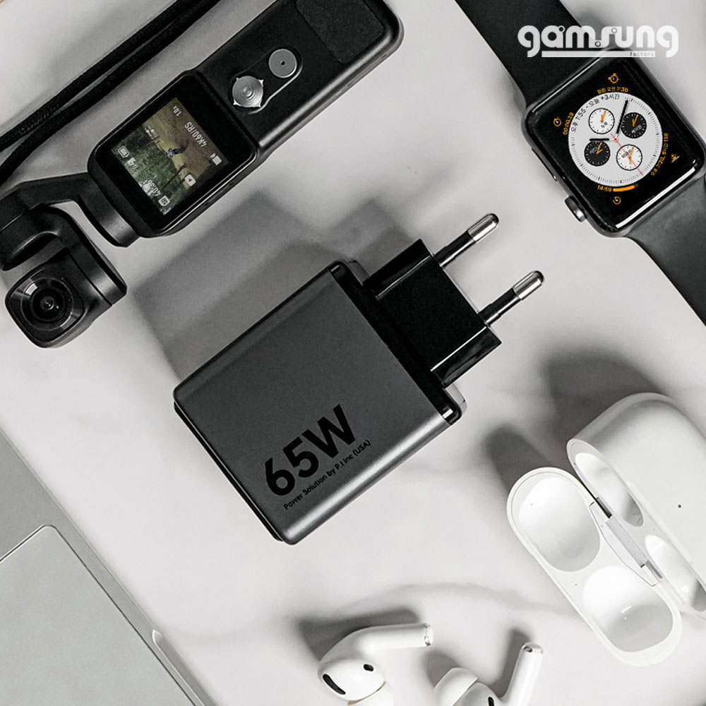 65W GaN PI사 칩 초고속충전기 PD C타입 3포트 디스플레이 노트북 아이폰 감성공장 - 상세 이미지 5