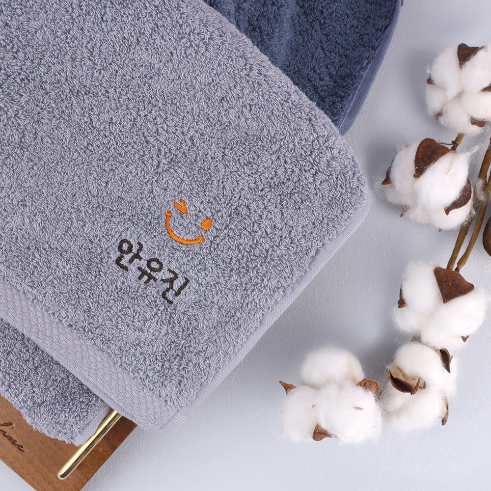 [주문제작]세면타월 송월 스마일 01 180g White - 상세 이미지 2