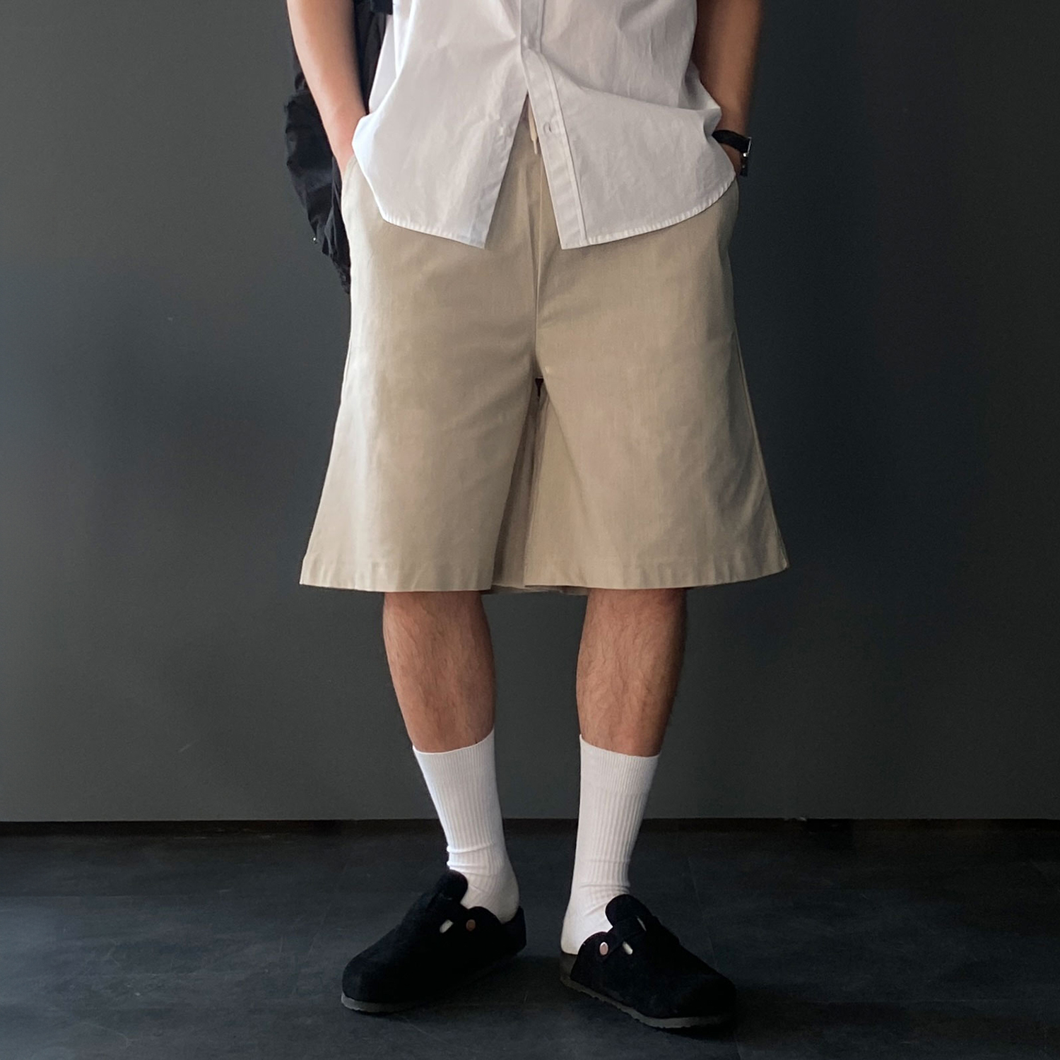 남자버뮤다팬츠 남자린넨바지 6부반바지 - 상품 이미지