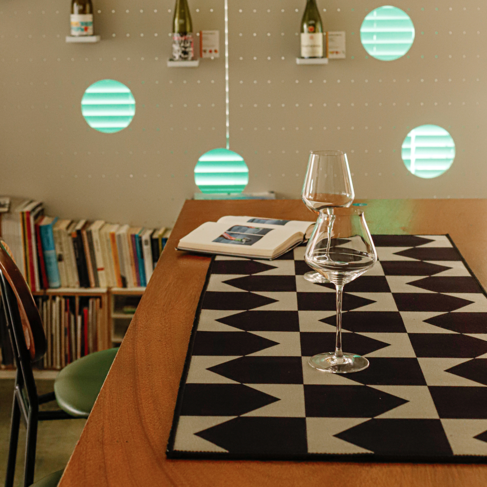 [에모프] 비비 체커보드 도어매트 주방 발매트 현관러그 50x70