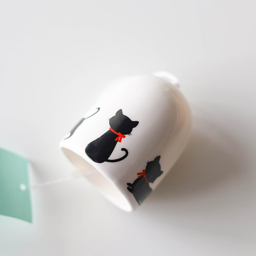 일본 검정고양이 고양이 후우링 도자기 후우링 풍경종 도어벨 후링