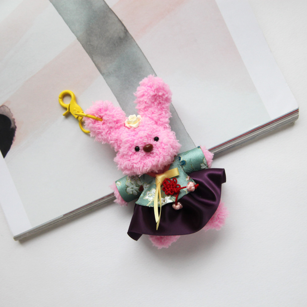 DIY세트 한복 토끼 모루 인형 키링 만들기 이미지 7