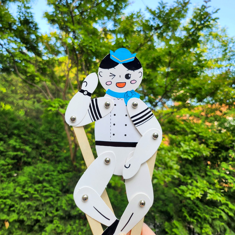 종이 관절 인형 만들기 5인용 움직이는 우리 몸 할핀 DIY 키트 - 상세 이미지 4