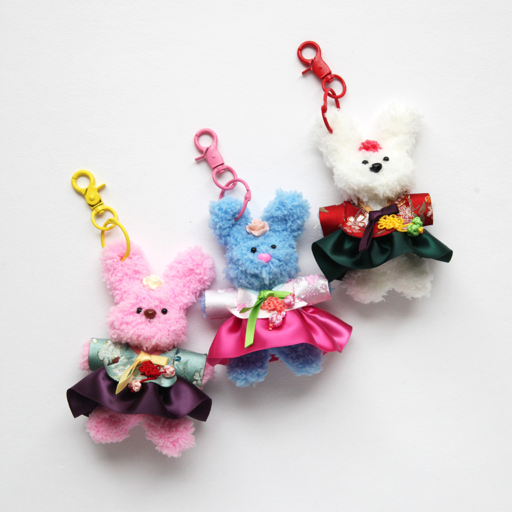 DIY세트 한복 토끼 모루 인형 키링 만들기 이미지 6