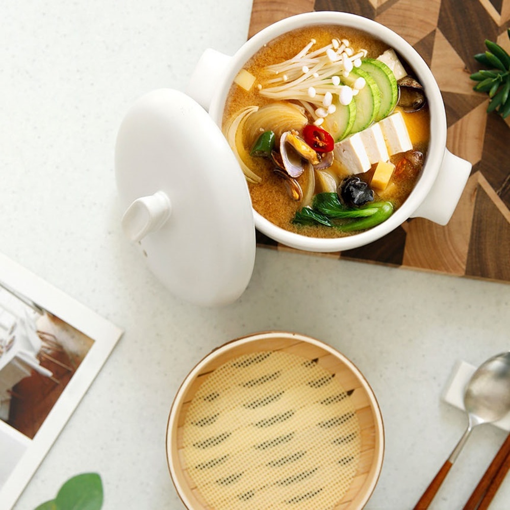 감성 세라믹 대나무 찜기 만두 감자 고구마 생선 소형 찜 가정용 - 상세 이미지 5