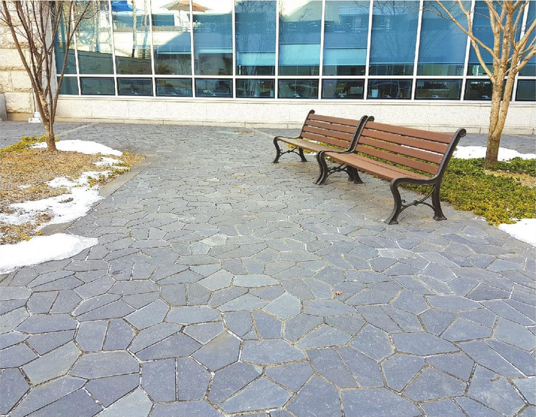 판암망바닥재 판석바닥타일 단일색상 / 하다건재