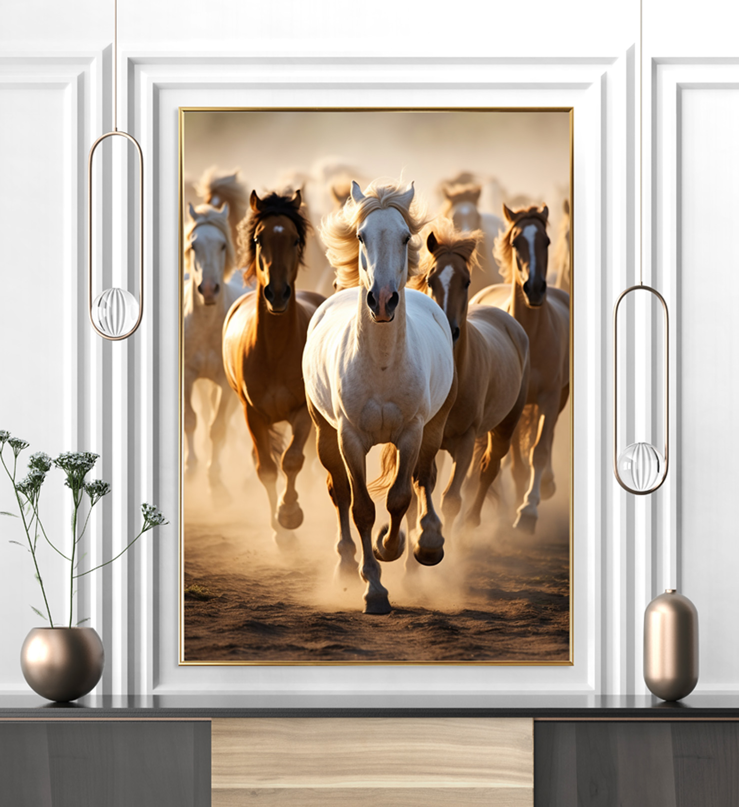 성공의 질주마 말그림 액자 출세운 승진운 합격기원 야생마 대형 거실 풍수인테리어그림 A4