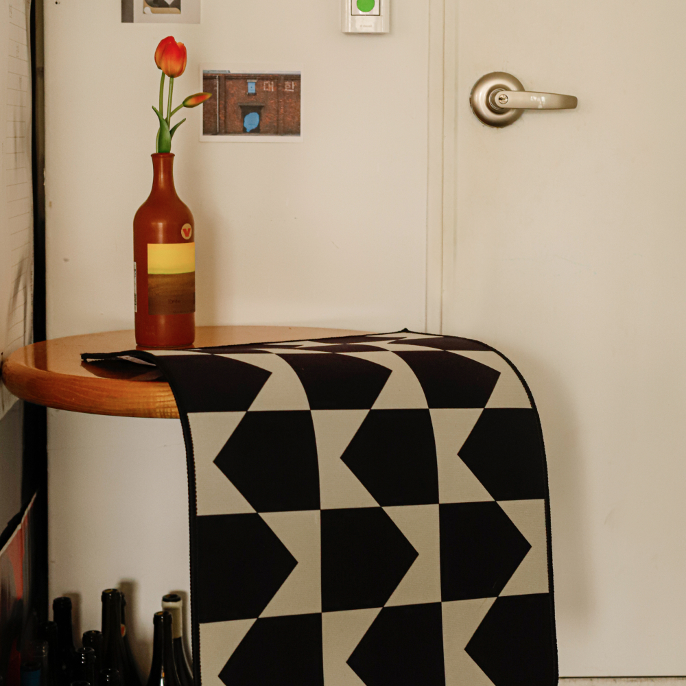 [에모프] 비비 체커보드 도어매트 주방 발매트 현관러그 50x70