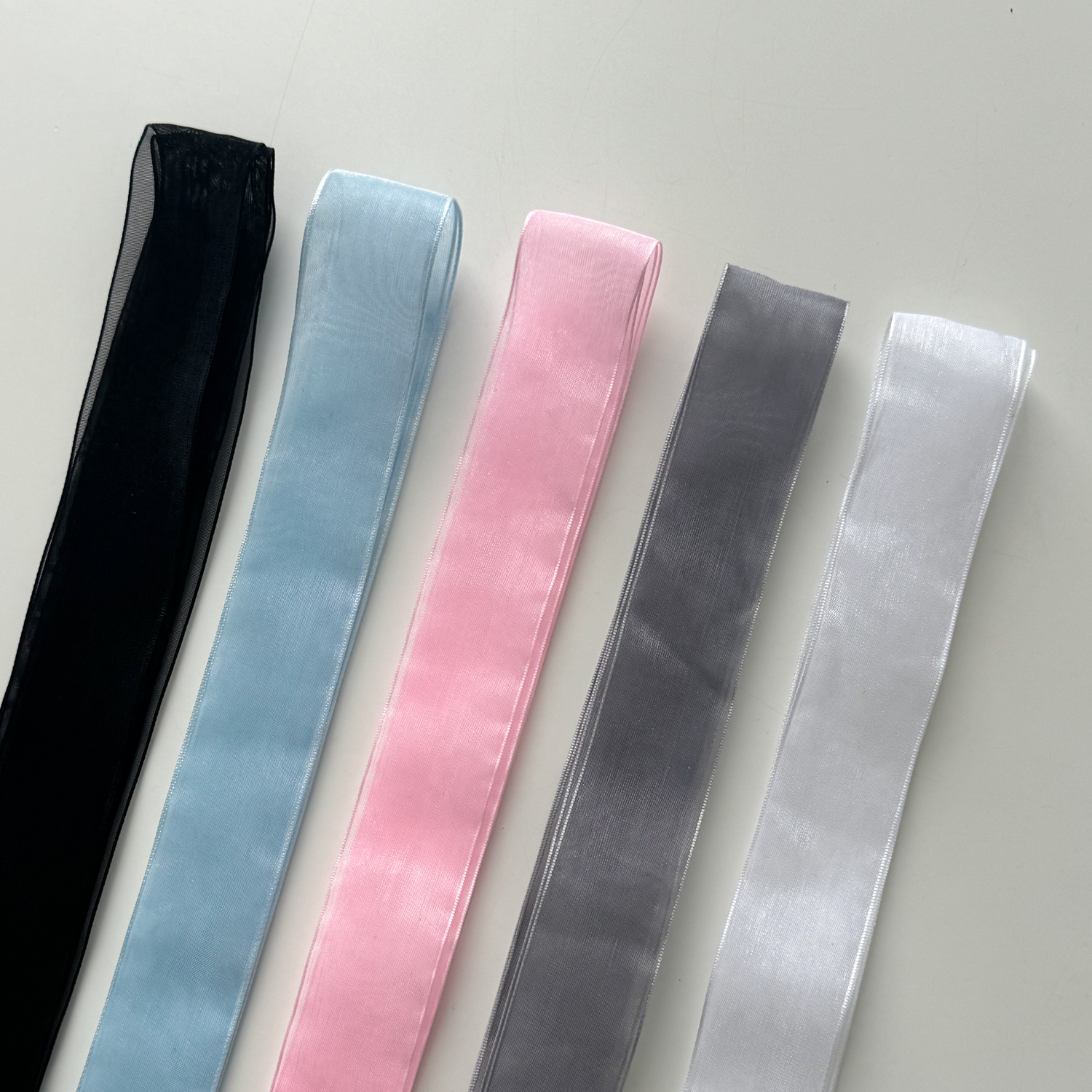 [❤당일출고❤1+1/2size] 오간자 쉬폰 운동화끈 시스루 신발 꾸미기 스트랩 신발끈 5color 상세 이미지 15