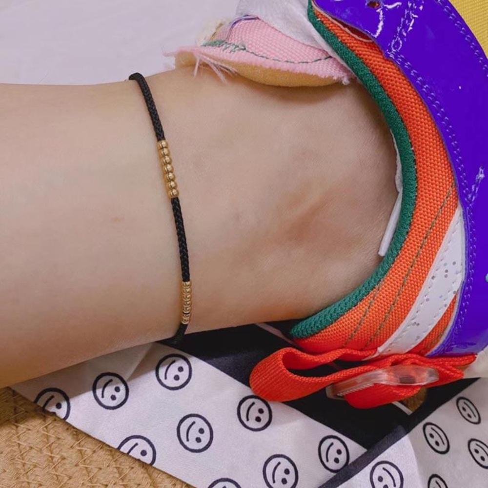 블랙 비즈 패션목걸이 남자연예인 예능 코디 레이어드 여름 힙한 Y2K - 상세 이미지 5