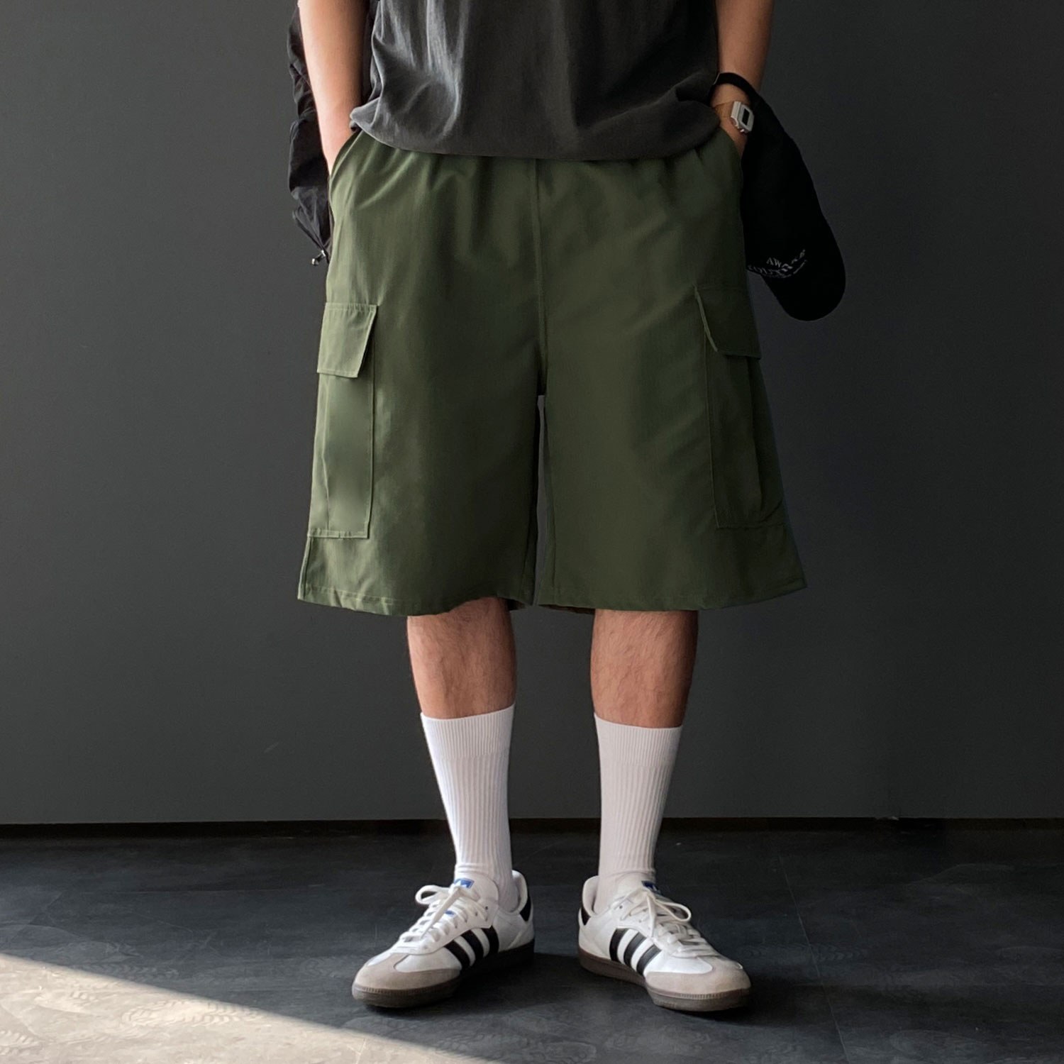 카고반바지 남자버뮤다팬츠 6부 나일론반바지 벌룬팬츠 - 상세 이미지 4