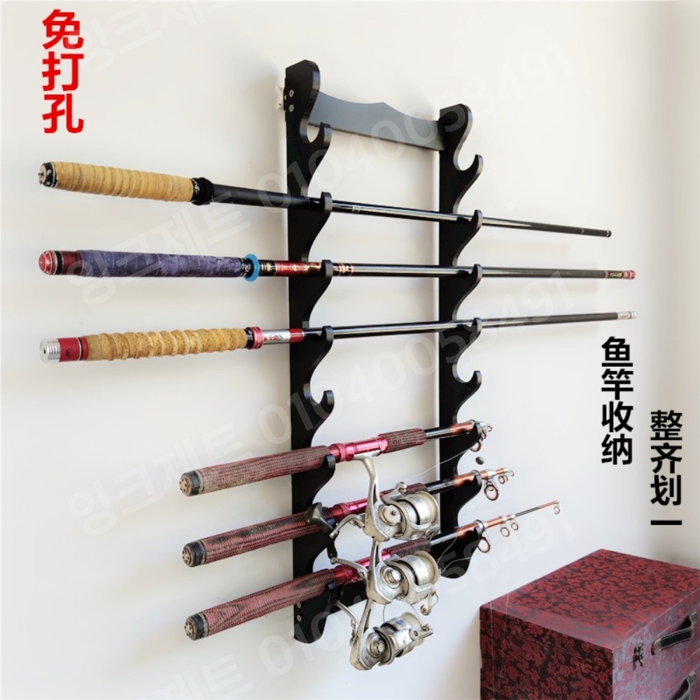 검 받침대 벽걸이 일본도 죽도 6구 지휘봉 검도장 보관 - 상세 이미지 2