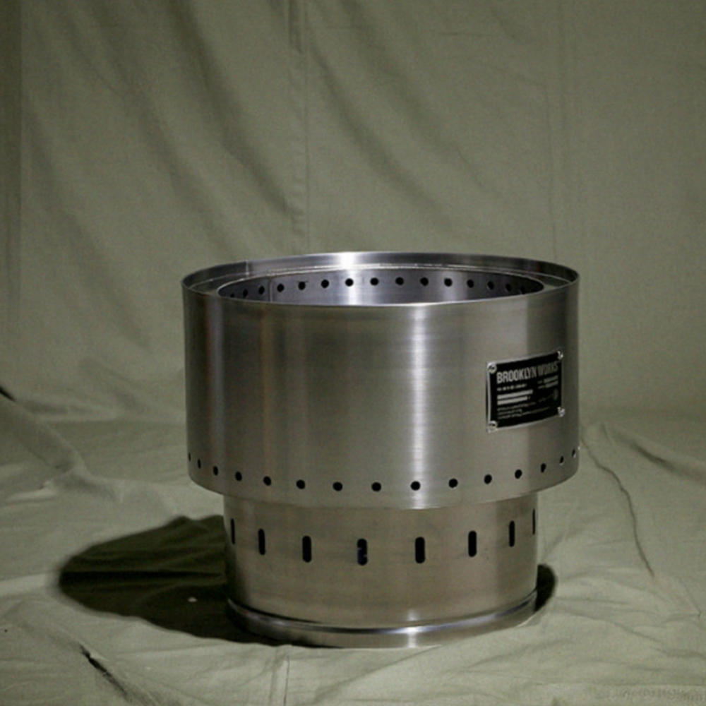 브루클린웍스 파이어핏 화로대 스테인레스 이중연소 캠핑화로대 바베큐그릴 화롯대